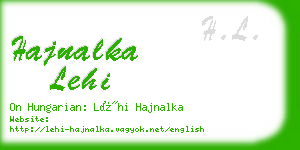 hajnalka lehi business card